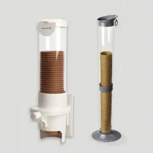 자석부착식 종이컵 디스펜서+종이컵수거함 세트 카페컵정리 보관함 수거기 정수기 거치대 통 홀더 일체형