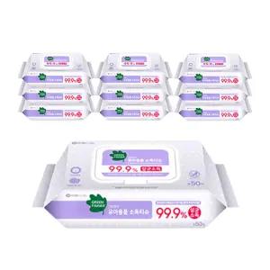 그린핑거 유아용품 소독 물티슈, 캡형, 50매, 10입, 1개