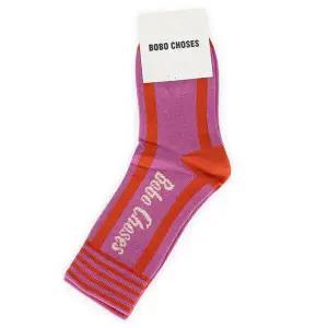 [보보쇼즈] 키즈 레터링 로고 양말(퍼플) B126AI005 511