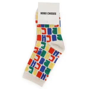 [보보쇼즈] 키즈 컬러 블록 올오버 양말(멀티) B126AI045 991