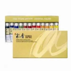 알파색채 UR53FB80 채향 동양화 물감세트 15ml 12색