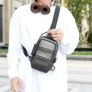 남사친 캐주얼 가죽 숄더백 크로스백 겸 오토바이 패피5