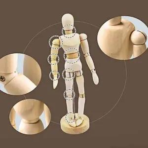 20cm BQ70ZX10 목각인형 뎃생 인형 인 구체 목각 형