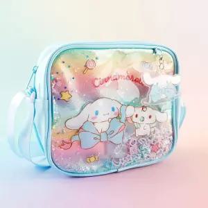 시나모롤 블링 리본 사각 크로스백-블루