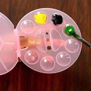 10구 QZ97TE11 미술 파레트 원형 양면 그림 물감 파렛트