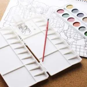 파레트 JB02VH69 수채화용 25구 미술 팔레트 원형