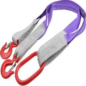 후크가 달린 팅 슬링 스트랩 - 3.3피트 4409파운드 용량 폴리에스터 브리들 엔진용 헤비 듀티 투 레그 리깅