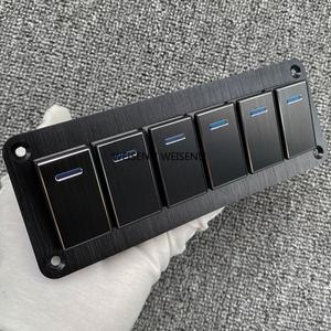 고급 금속 2-8 갱 12V 24V 범용 해양 로커 스위치 패널 방수 RV 요트 보트 자동차 조명 ON/OFF