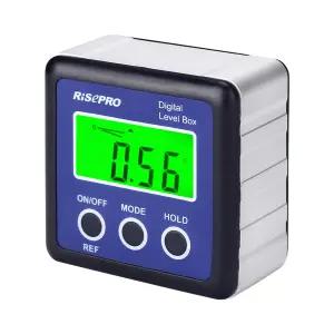 데이터 홀드 자석 베이스 및 LCD 백라이트가 있는 RISEPRO 디지털 레벨 박스 각도 게이지 각도계 경사계