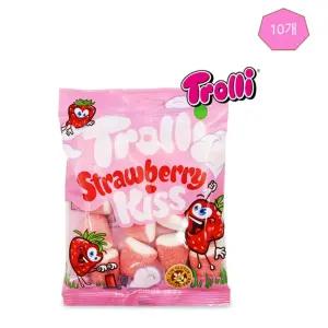 딸기맛 트롤리 키스 젤리 사탕 간식 베리 100gx10개
