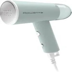 로웬타 미니 의류용 여행용 찜기 2.3온스 탱크가 장착된 휴대용 접이식 1100와트 다림질 여행 필수품 그린