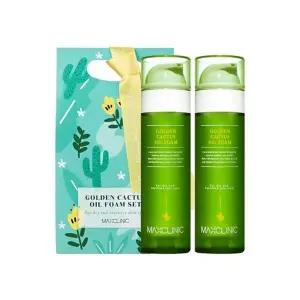 [맥스클리닉] 오일 폼 클렌징 골든 선인장 대용량 110g 2개 선물세트
