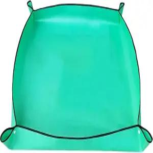 실내 식물을 위한 39.4인치 x 대형 식물 화분 매트 휴대용 및 접이식 정원 방수 이식 도구 선물