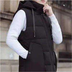 남성 롱조끼 베스트 충전재 패딩쪼끼 웰론 패딩 후드