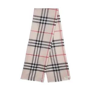 [럭셔리에비뉴] 8078782 MU GNT CHK GAUZE A5129 SS26 여성 체크 울 실크 스카프