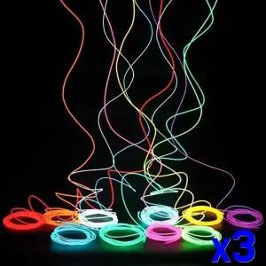 ( )와이어 플렉스 네온 케이블 무대 파티장식 x3개