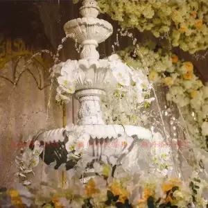 대형 분수대 호텔 유럽 황금 인공 조형물 웨딩 카페