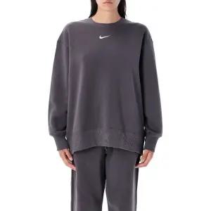 로고 자수 오버사이즈 크루넥 맨투맨 FZ4270 036