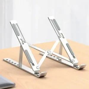 (색상 6단조절노트북거치대)알루미늄 노트북 거치대 접이식 휴대용 노트북 거치대 스탠드 사무용 받침대