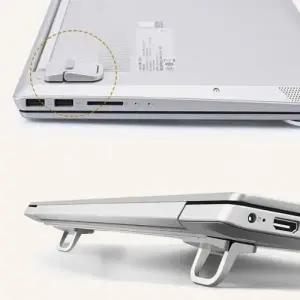 (색상 실버)알루미늄 노트북 거치대 휴대용 노트북 스탠드 접이식 받침대 맥북 책상