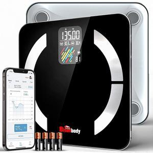 바디 스마트 디지털 욕실 스케일 대형 디스플레이 정확한 체 제 량 등 22가지 지표 유리 앱 지원 블루투스
