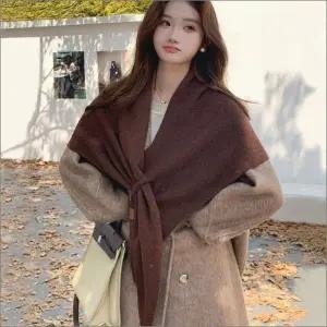 어깨숄 니트케이프 6컬러 케이프조끼 와이드 머플러 케이프 여자 삼각