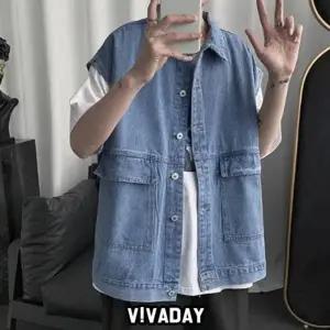 VIDS SS862 캐주얼재킷 청자켓조끼 데일리재킷 오버핏재킷 기본재킷