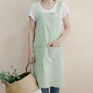 어린이집 유치원 원피스 앞치마 여아 미술 놀이용 솔리드 컬러 조끼형 에이프런
