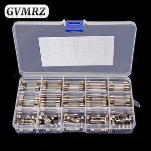 150개 15가지 값 5x20mm 6x30mm 유리 퓨즈 모음 키트 박스 0.25A 1A 2A 3A 5A 8A