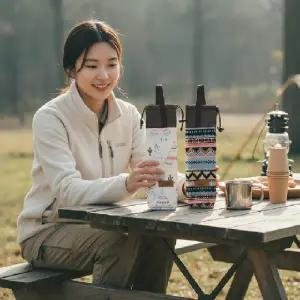 캠핑용 종이컵 보관함 휴대용 거치대 카라반 컵 디스펜서 파우치