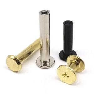 10pcs 골든 실버 블랙 시카고 스크류 리벳 스터드 네일 가죽 가방 벨트  스크랩북 앨범 계정 도서 포스트