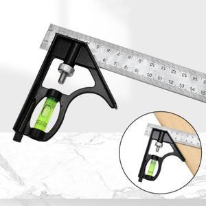 300mm DIY 정밀 스테인레스 스틸 측정 도구 알루미늄 조합 모바일 스퀘어 워크샵 하드웨어 각도 스피릿 레