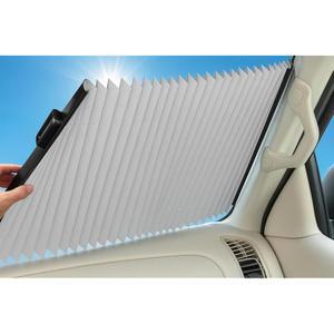 대시 디자인 유니버설 핏 리트랙터블 쉐이드 오토 윈드실드 실버 반사 - 세단, SUV를 위한 간편한 보관 (25인치)