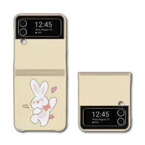 아칸 세상에서 하트토끼하토1 Z플립3/4 클리어 하드 케이스