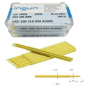 100PCS INGUN  강철 프로브 GKS100 214 050 A2000/A3000 ICT  용 4 턱 매화 머리 1.36mm 스프링 바늘