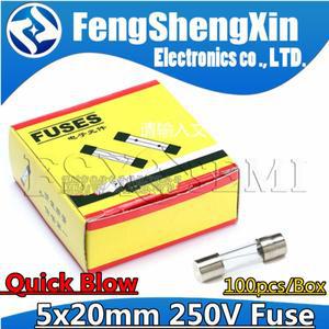 5x20 유리 퓨즈 0.1A 1A 2A 3A 4A 5A 6A 8A 250V 안전 퀵 블로우