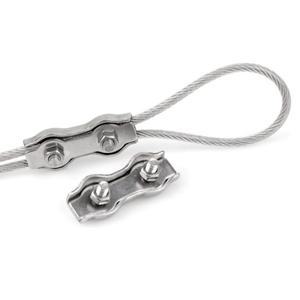 5pcs 304 스테인레스 스틸 와이어 로프 클램프 2mm 3mm 4mm 5mm 6mm 8mm 대 한 더블 클립 고정 케이블 커넥