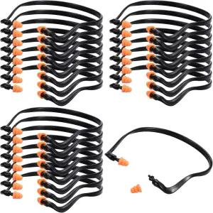 라이피드 사격장용 24개 밴드 이어 플러그 실리콘 재사용 가능한 보호 소음 제거 청력 수면 작업 건설