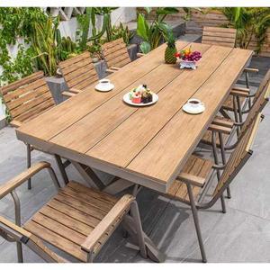 야외용 테이블과 의자 방수 플라스틱 조합 부식 방지 나무 -피스 차단제 자외선 세트 안뜰