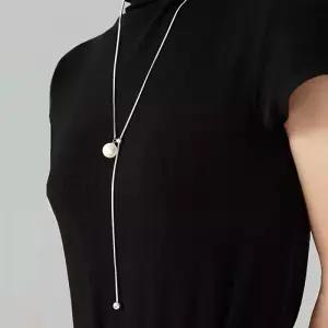 목걸이 패션 체인 심플 긴 조절가능 진주 롱 연장고리