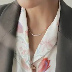 ( )심플 연장 도금 써지컬 목걸이 18K 골드 길이조절 담수진주