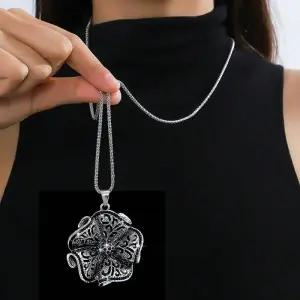 ( )지르코니아 롱 긴 큰 목걸이 큐빅 웨이브 포인트 화려한