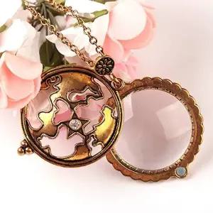 ( )노안용 세계지도 앤틱 목걸이 겸용 노인 레트로 돋보기