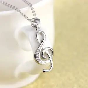 (색상 팬던트만)실버 선물박스증정 팬던트 높은음자리표 S925 스털링