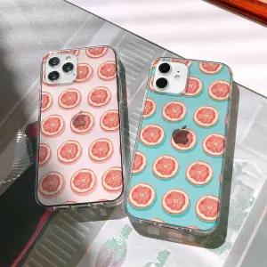 아칸 헤롱이 자몽슬라이스패턴 클리어젤리케이스