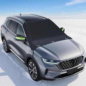 얼음과 눈을 위한 윈드실드 커버 - 600D 옥스포드 패브릭 자동차 스노우 헤비 듀티, 대부분의 세단 트럭 SUV 밴 및 MPV용 마그네틱 안티 커버, 겨울용 액세서리(70 x 50 인치)