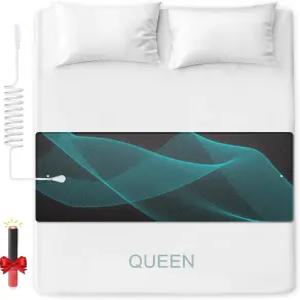 퀸 침대용 접지 매트 찢어지지 않는 PU 가죽 블랭킷 미끄럼 방지 시트(코드 포함) 균형 개선 수면 스트레스