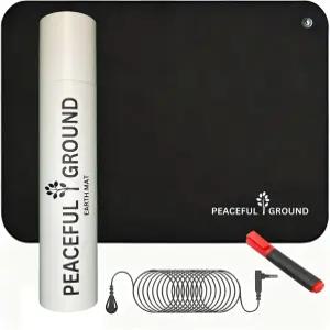 여행용 케이스가 있는 발용 접지 매트 에너지 수면 및 웰빙을 위한 16 x24 패드. 가정 사무실 또는 직장용