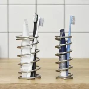 (종류 소형)스테인리스 욕실 칫솔꽂이 용수철 스프링 거치대 다용도 화장실