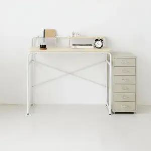 [마이모노샵][마이모노샵] 공간활용 넓어보이는 슬림 철제 스틸 수납 책상 학생가구 (17054190)